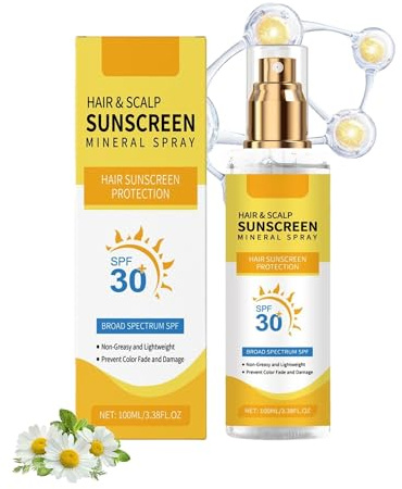 Sonnenschutz-Spray für die Kopfhaut SPF30, Erhält Die Vitalität Und Feuchtigkeit Der Haare, Leichte Und Nicht Fettende Textur, Geeignet Für Wandern, Strand, Laufen