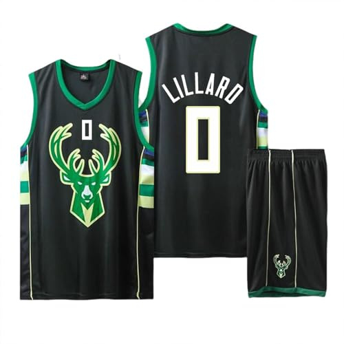 WEOPLKIN Basketball Trikot Kinder 2 Stücke, Basketball Kinder Trikot and Shorts, ärmellose Tank Top und Shorts Set Herren