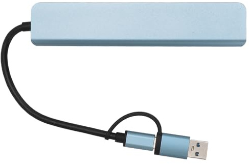 8 in 1 USB C Hub Multi Port Adapter, High Speed USB 3.0 and USB 2.0 Data Transfer Hub with SD microSD Card Reader, 3.5mm Audio Jack and USB C Charging Port for Laptop Tablet Phone