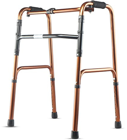Andadores con estructura for caminar for personas mayores, andador plegable, estructura de ayuda for caminar, andadores de interior ligeros y ajustables en altura(Brass,A)