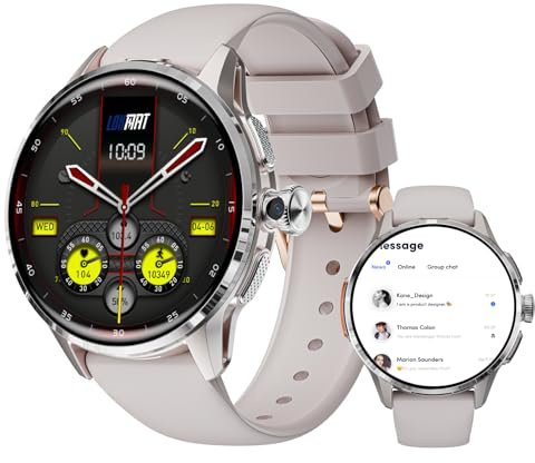 WLUPOO LOKMAT 4G SIM Card Smart Watch,1.6 AMOLED 3GB+32GB Android Smartwatch with Rotating Camera WiFi GPS Fitness Activity Tracker Watch for Men Women (Silver)