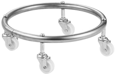 Metal Gas Bottle Trolley for Propane Tank, Sturdy Tray on 360° Universal Casters with Heavy Duty Wheels. Easily Move Gas Cylinders Around Household, Patio, Deck, Garage & Outdoor Cooking Space