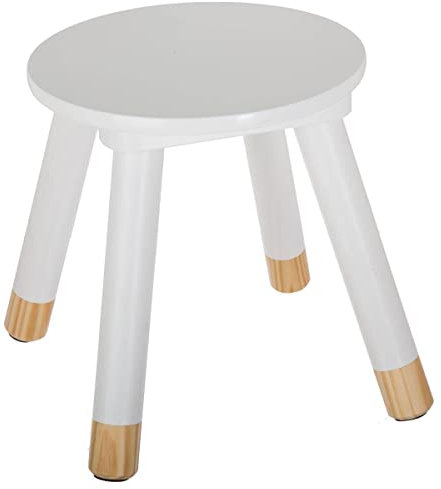 Atmosphera - Tabouret Enfant Douceur - Blanc H27 cm