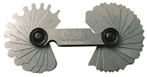 CNC QUALITÄT Radienschablone Konkav und Konvex Radienlehre Radius 15,5-25,0 mm