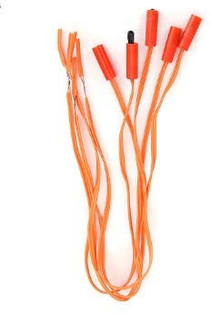 KSTE Firework Igniter Cable, 50pcs Wireless Control Copper Wire Fireworks Firing System Cord, Orange, Red, Plastic, 1.5 volts, 0.24 pounds, 0.36 mm Wire Diameter