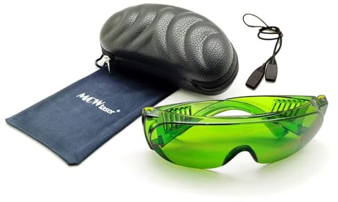 MCWlaser Laser Schutzbrille 1064nm 1080nm Brille CE OD5+ Laser Safety Goggles 190-470nm & 800-1700nm Für Fiber Laserreinigung Schweißen UV-Markierung Diode, ND:YAG Laser Absorption Type EP-8 Stil 6