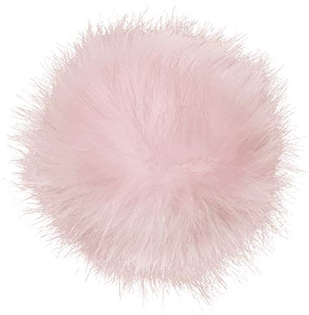 KOOSUFA Kunstfell Bommel Pompon Fellbommel für Mützen Beanies Auto Schlüsselanhänger Tasche Deko (Hellrosa, 10cm)