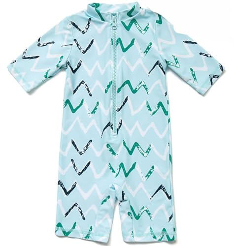 BONVERANO Traje baño bebé protección Solar UPF 50+ Cierre Cremallera (Azul 2, 24-36 Meses)