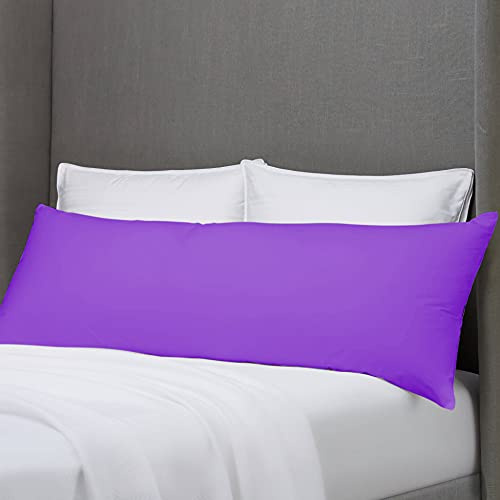 Single 3ft Bolster Pillowcase Cover - for Body Support Cushion (Purple)