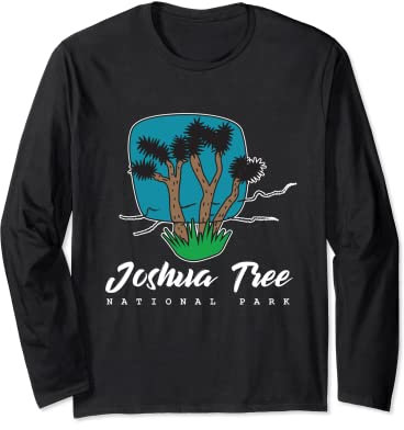 Joshua Tree Gifts Desert Palm Yucca Graphic Cactus Springs Long Sleeve T-Shirt