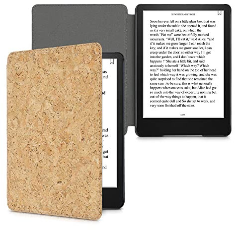 kwmobile Hülle kompatibel mit Amazon Kindle Paperwhite 11. Generation 2021 - Kork eReader Schutzhülle Cover Case - Hellbraun