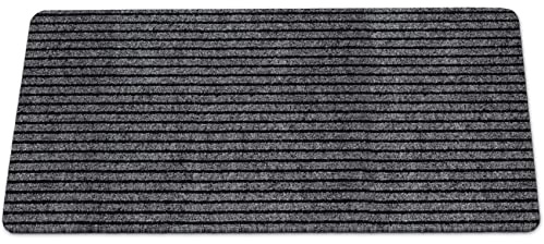 ANRO Schmutzfangmatte Mischa Grau 100 x 50 cm – rutschfeste Fußmatte für innen & außen | Türmatte Sauberlaufmatte mit Gummirücken, waschbar, Flur & Eingang