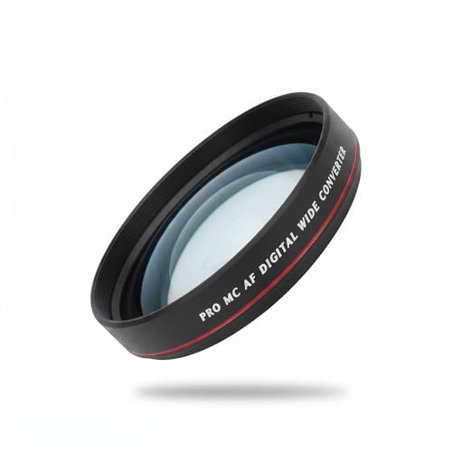 T Opiky Weitwinkel-Objektivfilter, 62 Mm 0,45 X Ultradünner Optischer Glas-Weitwinkel-Objektivfilter, für DSLR-Kamera-Camcorder, Zum Aufnehmen Großer Szenen/Landschaften