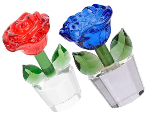TOPBATHY Blumenfiguren Kristallblumenfiguren-Set Personalisiert Für Romantische Events Partys Dekoration