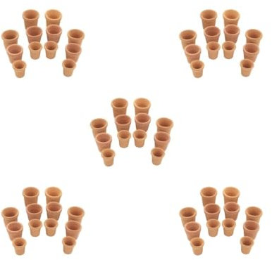 Paowsietiviity 5 set 12 Pieces 1/12 Dollhouse Miniatures Flowerpots for Dolls Garden Decoration
