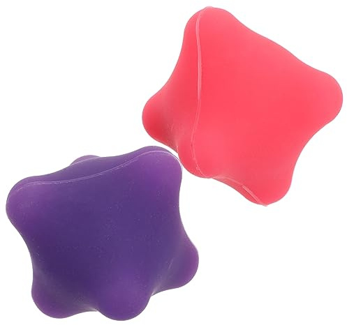 TOVINANNA 2 Stück Silikon Handmassagebälle Hexagonal Leicht zur Fingerübung und Massage der Hände für Training und Entspannung