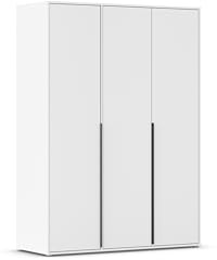 Rauch Möbel NAGATA, Kleiderschrank, Farbe Weiß, Breite 140 cm | Schrank, Mehrzweckschrank, 3-türig, für Schlafzimmer, Kinderzimmer, Studentenwohnung, Garderobe, Homeoffice