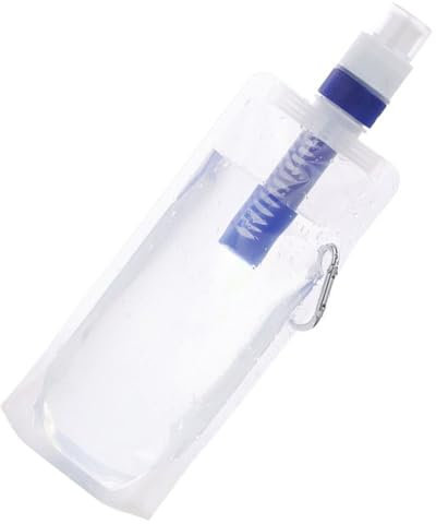 Milisten Poche à Eau Filtrante Pour Randonnée Et Camping Avec Mousqueton Pratique Pour Porte-équipement Ou Ceinture