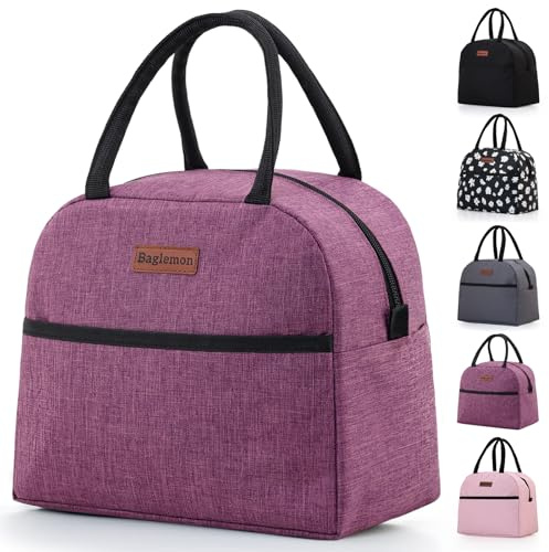 GODWOODS Insulated Lunch Bags for Women, Men - Small Cooler Box Smash Lunch Tote Bag for Work, Picnic, Beach, Camping