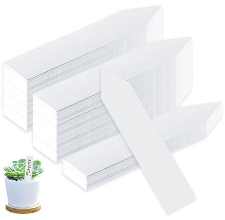 GIDWRIY 300 Pezzi Etichette Piante Plastica 10 X 2 CM,Cartellini per Piante Esterno,Etichette per Piante da Giardino,Targhette Piante Impermeabili,Marcatori per Piante,Segna Piante per Orto