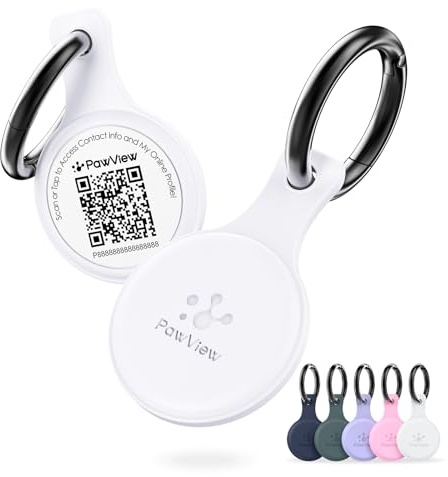PawView Hundemarke mit QR-code & NFC- Adressanhänger Hunde für Halsband oder Geschirr mit Online-Profil Für kleine, mittelgroße und große Hunderassen,Gegen Verlust, Finder Scannt ohne App DE
