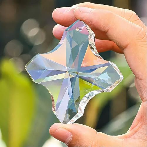 Lustre Attrape-Soleil Suspendu en Forme de Goutte en Cristal Arc-en-Ciel