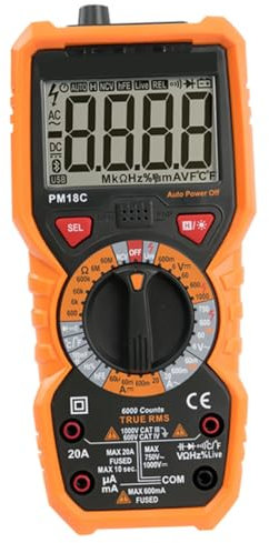 Holibanna Digitales Multimeter Pm18c Mit Burnout Schutz Handgerät Mit Pvc Schutzhülle Hochpräziser Auto Multitester Für Elektrogeräte