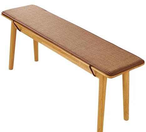 Cuscino antiscivolo lavabile per uso interno, cucina, sala da pranzo, divano, davanzale, caffetteria, terrazza, 180 x 40 x 1,5 cm, marrone Perfetto per mobili in legno