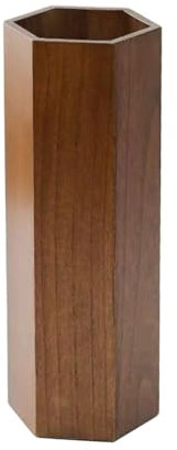 Regenschirmständer aus Holz im japanischen Stil, sechseckig, multifunktional, Retro, nordische Fass-Aufbewahrung für Stock und Regenschirme, braunes Hotel, Flur-Dekor