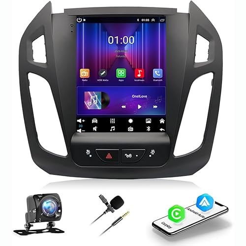 9.7 Inch Car Stereo Radio for Ford Transit Connect 2014-2018,Android 14,4+64G,Support Carplay and Android Auto,GPS,Bluetooth,FM,Backup Camera