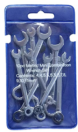 Watreketal 10Pcs Wrench Set Open End and Box Standard Combination Spanner for Assembling Furniture Set Metric and SAE Combination Wrenches/Hand Tools
