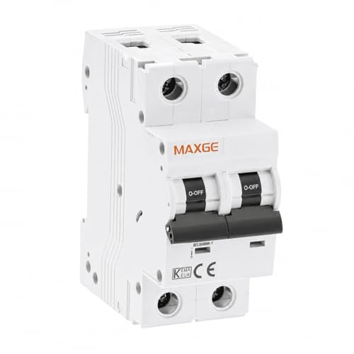 WEBMATEL Interruptor Magnetotérmico Vivienda Bipolar 40A 6kA 230/400V Curva C - Montaje en Carril DIN 35MM