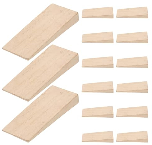 TOYZFRIENDY Set 15 Pezzi Cunei in Legno per Manico D’Ascia e Martello Accessori Fissaggio Utensili Manuali da Giardinaggio Ricambio Resistente per Riparazione Attrezzi Agricoli e Spacco