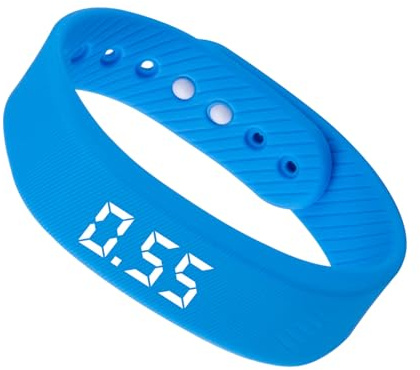 Generisch Montre alarme pour les dormeurs lourds - Rappel vibrant rechargeable par USB - Bracelet en silicone, confort réglable - Outil chronométré pour adolescents, adultes, personnes âgées, voyages