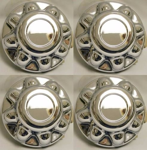Set of 4 - PHOENIX QT865CHN-x4, FITS HUBS with EIGHT 7/8 LUG NUTS on 6.5 BC, 16 WHEEL ABS CHROME PLATED HUB COVER, HUB CAP for 16 TRAILER WHEEL