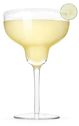 True Grande Gulp Margarita Glass, Giant Stemmed Cocktail Glasses, Perfect for Birthday, Anniversary, Bachelor, Bachelorette, Beach, Outdoor Party, Drinkware, 25 oz (750 ml), Set of 1