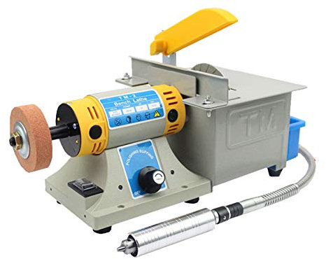 Toplionace TM-2 Gem Jewelry Rock Bench Lucidatrice Rettificatrice Multifunzione per Tornio da Banco 350W 10000rpm