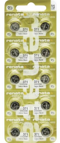 Renata 371.MP-E Knopfzelle 371 Silberoxid 40 mAh 1.55V 10St.