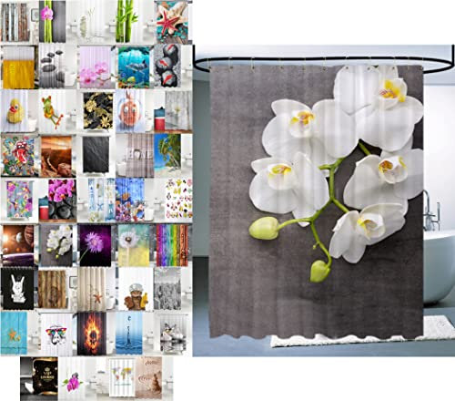 Sanilo® Duschvorhang, viele schöne Duschvorhänge zur Auswahl, hochwertige Qualität, inkl. 12 Ringe, wasserdicht, Anti-Schimmel-Effekt (Pretty, 180 x 200 cm)