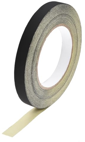sourcing map 15mm Acétate Tissu Ruban Noir 30m/98.4ft | pour Laptop Électrique Auto Guitare Rouleau Haut Temperature Adhésif Ruban