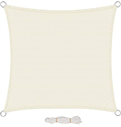 EUGAD Tenda a Vela Ombreggiante Parasole Protezione HDPE Raggi UV 95% per Esterno Giardino per Esterno, Giardino e Terrazza, Piscina