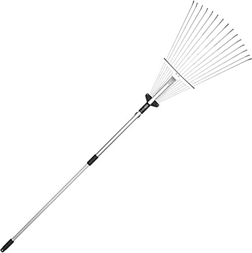 QIANMEI Harke Laubbesen Kleinrechen Einstellbarer Gartenblatt Rake | Für schnelle Reinigung tragbarer Unkräuter Rake | Für die Reinigung von Blättern Backyard Farm