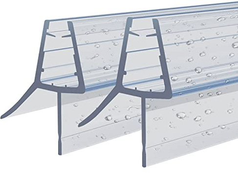 2x50cm für 4-6mm Glasdicke Ersatzdichtung-Dichtkeder Dichtung Wasserabweiser Duschdichtung Schwallschutz Duschkabine, Transparent