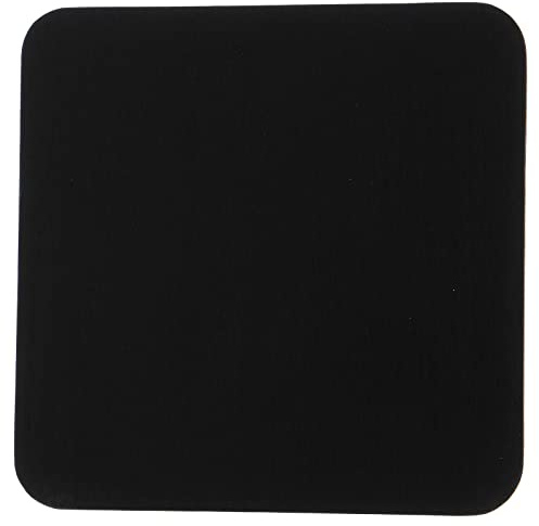 Holyart Piattino portacandele Quadrato in Alluminio Nero