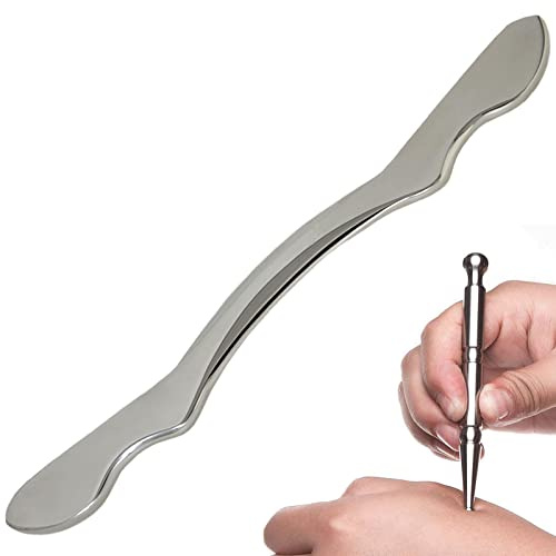 VOOKOKT MOZZ Gua Sha Werkzeug aus Edelstahl – IASTM Massagestab für Muskelkratzen & Weichgewebemobilisierung – Rücken, Bein, Schulter, Arm (Long Bar 2)
