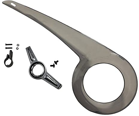 Colaxi Universal Bike Chain Protector Bicycle Chain Guard 32T-38T Easy to Install, Clearly Black+Buckle