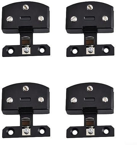 4pcs Glastür Pivot Scharnier Kit, Zinklegierung Glastür Scharnier Quadrat Zwei-Wege-feste Glastür Scharnier, für Schrank Vitrine Schrank Klemme Glas Duschtüren