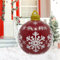 TGKYK Bolas de Navidad Rojas Hinchables 60 cm - PVC, Plástico, Grandes - Decoración Inflable para Patio, Bodas y Fiestas Navideñas