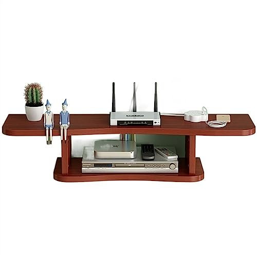 WAOCEO Kabelmanagement Router-Platzierungsregal, TV-Set-Top-Box-Regal, Wandmontage, WLAN-TV-Schrank, Aufbewahrungshalterung Kabelbox (Color : 1, Size : L)