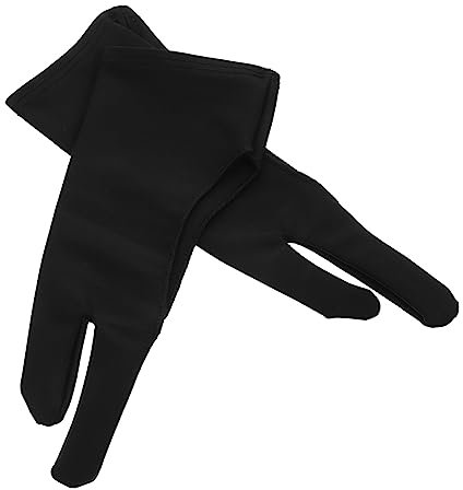 TEHAUX 4stücke Zweifingerhandschuhe Zum Zeichnen Und Malen Schwarz Papierskizzenhandschuhe Für Grafiktablett Tablet-malhandschuhe Handschuhe Gegen Fehlbedienung Bei Elektronischen Zeichen